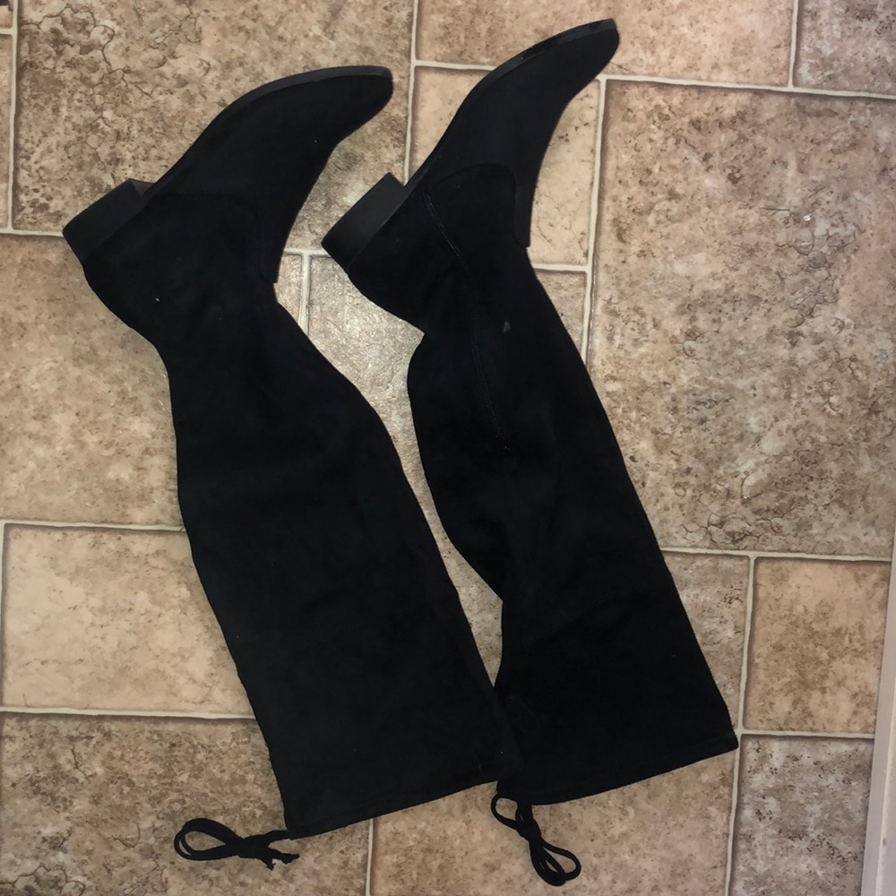 Knee high black boots